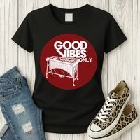Vibraphone Good Vibes Only Vibraphonist Marimba Player Women's T-Shirt thumb 3