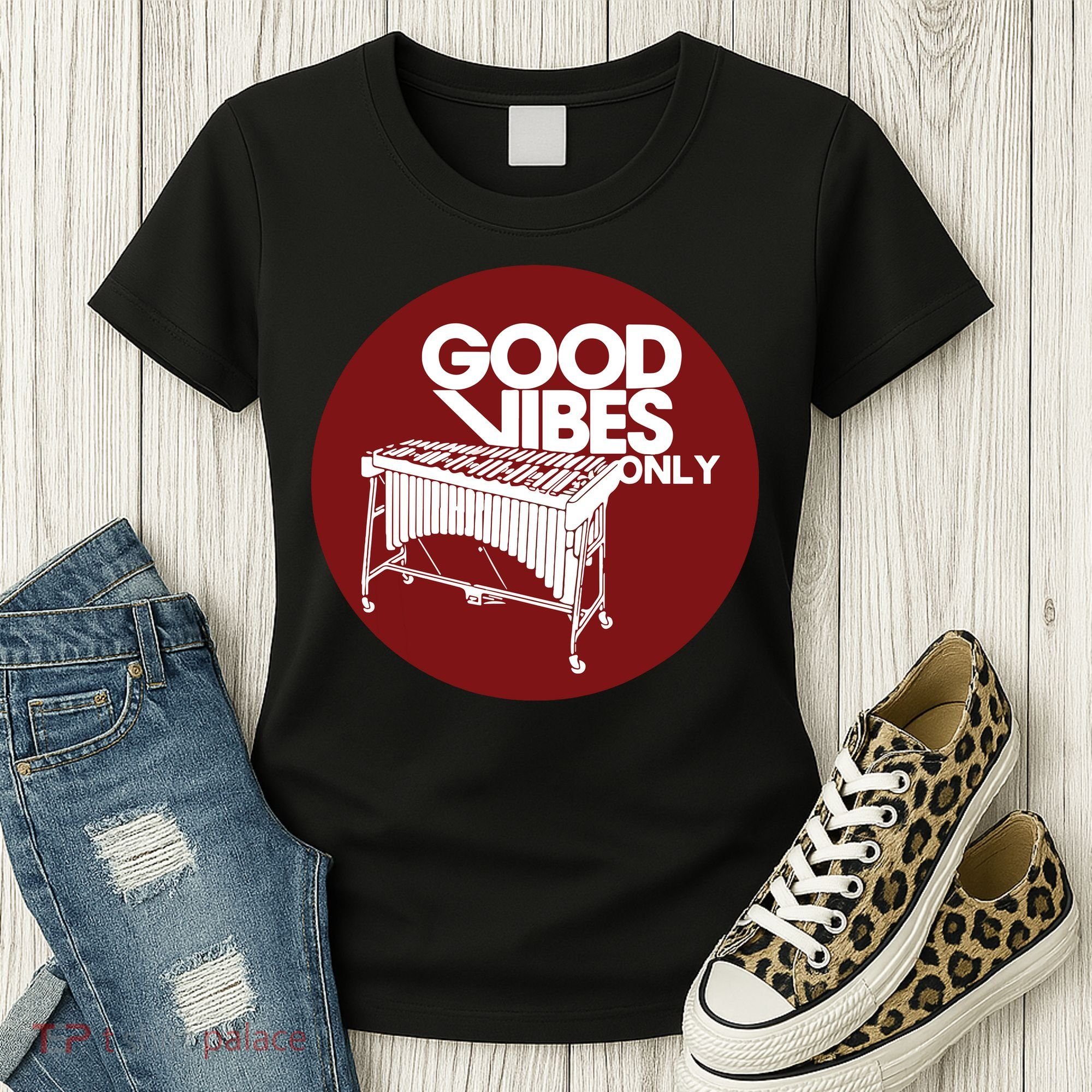 Vibraphone Good Vibes Only Vibraphonist Marimba Player Women's T-Shirt