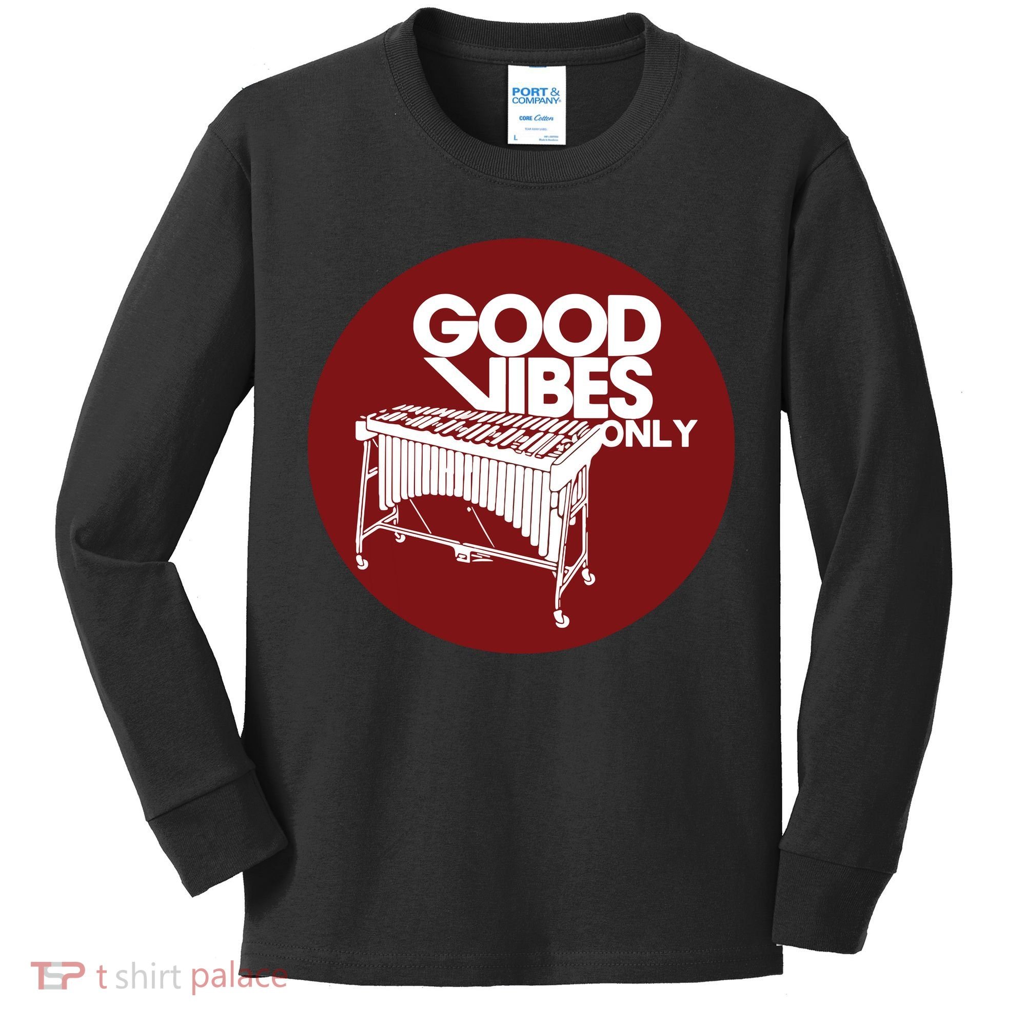 Vibraphone Good Vibes Only Vibraphonist Marimba Player Kids Long Sleeve Shirt
