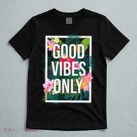 Vintage Good Vibes Only Flower Positive Motivation T-Shirt thumb 5