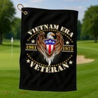 Veteran Gift Vietnam War Era Retired Soldier Golf Towel thumb 1