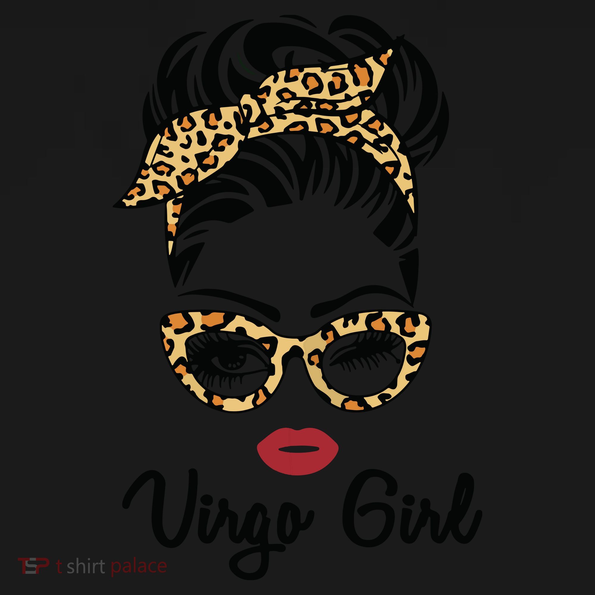 Virgo Girl Woman Face Leopard Bandana Wink Eye Sweatshirt