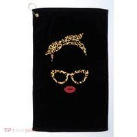 Virgo Girl Woman Face Leopard Bandana Wink Eye Golf Towel thumb 0