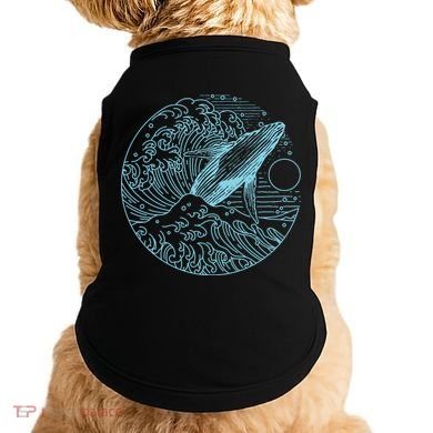 Vintage Great Wave Leaping Humpback Whale Doggie Tank