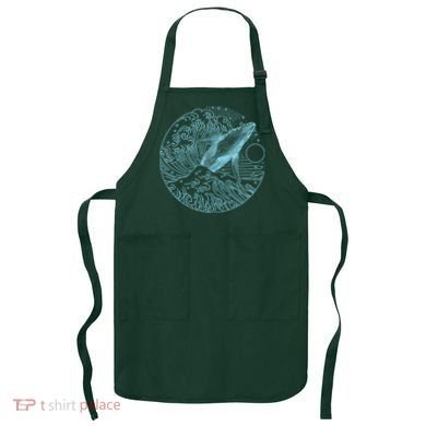 Vintage Great Wave Leaping Humpback Whale Apron