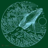 Vintage Great Wave Leaping Humpback Whale T-Shirt thumb 7
