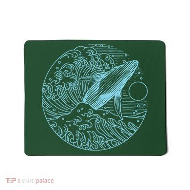 Vintage Great Wave Leaping Humpback Whale Mousepad