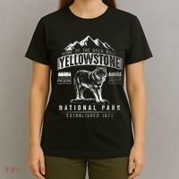 Vintage Grey Wolf Yellowstone National Park T-Shirt thumb 4