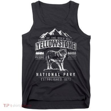 Vintage Grey Wolf Yellowstone National Park Tank Top