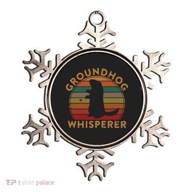 Vintage Groundhog Whisperer Silhouette Gift Ground Hog Day Ornament