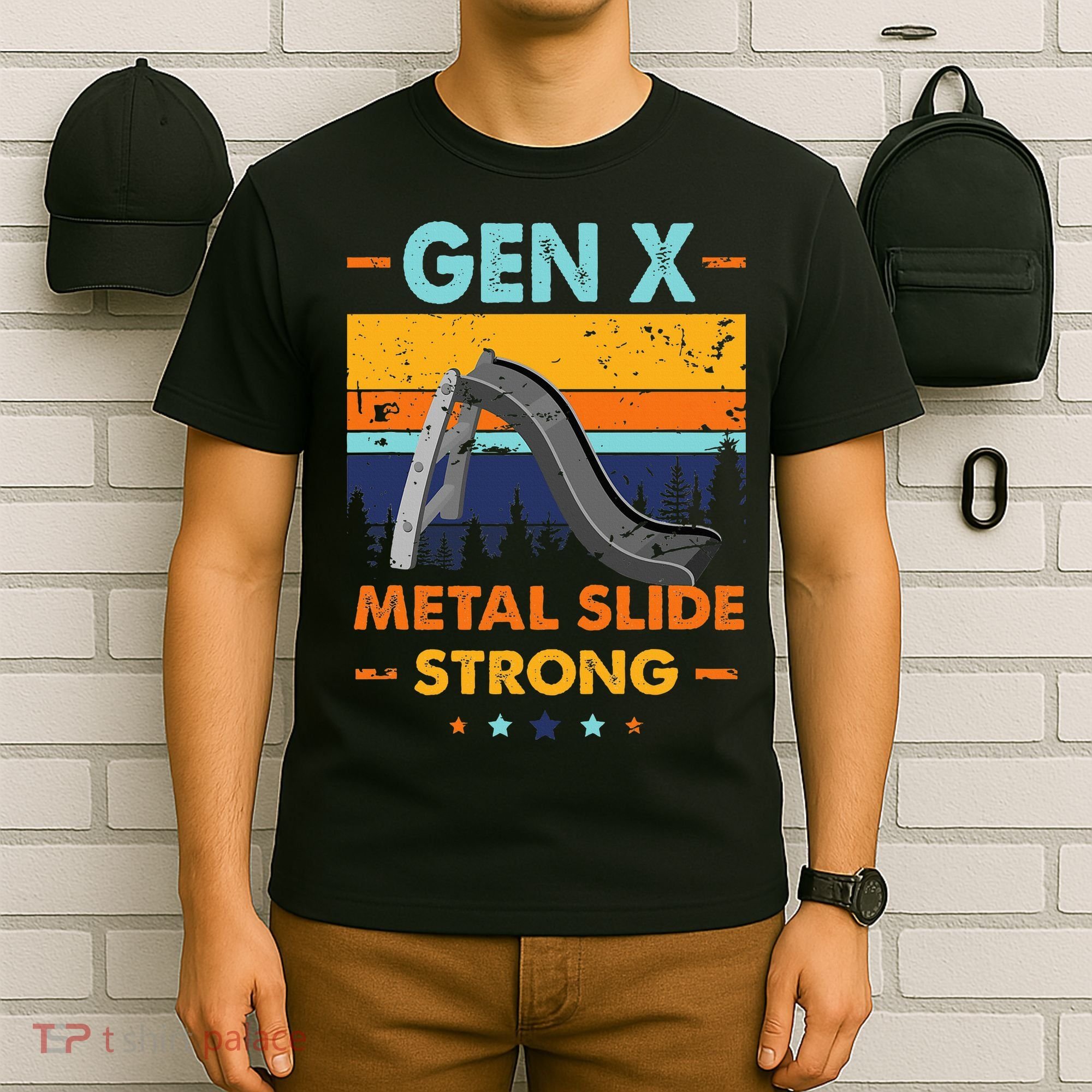 Vintage Gen X Generation Sarcasm Gen X Metalslide A Strong T-Shirt