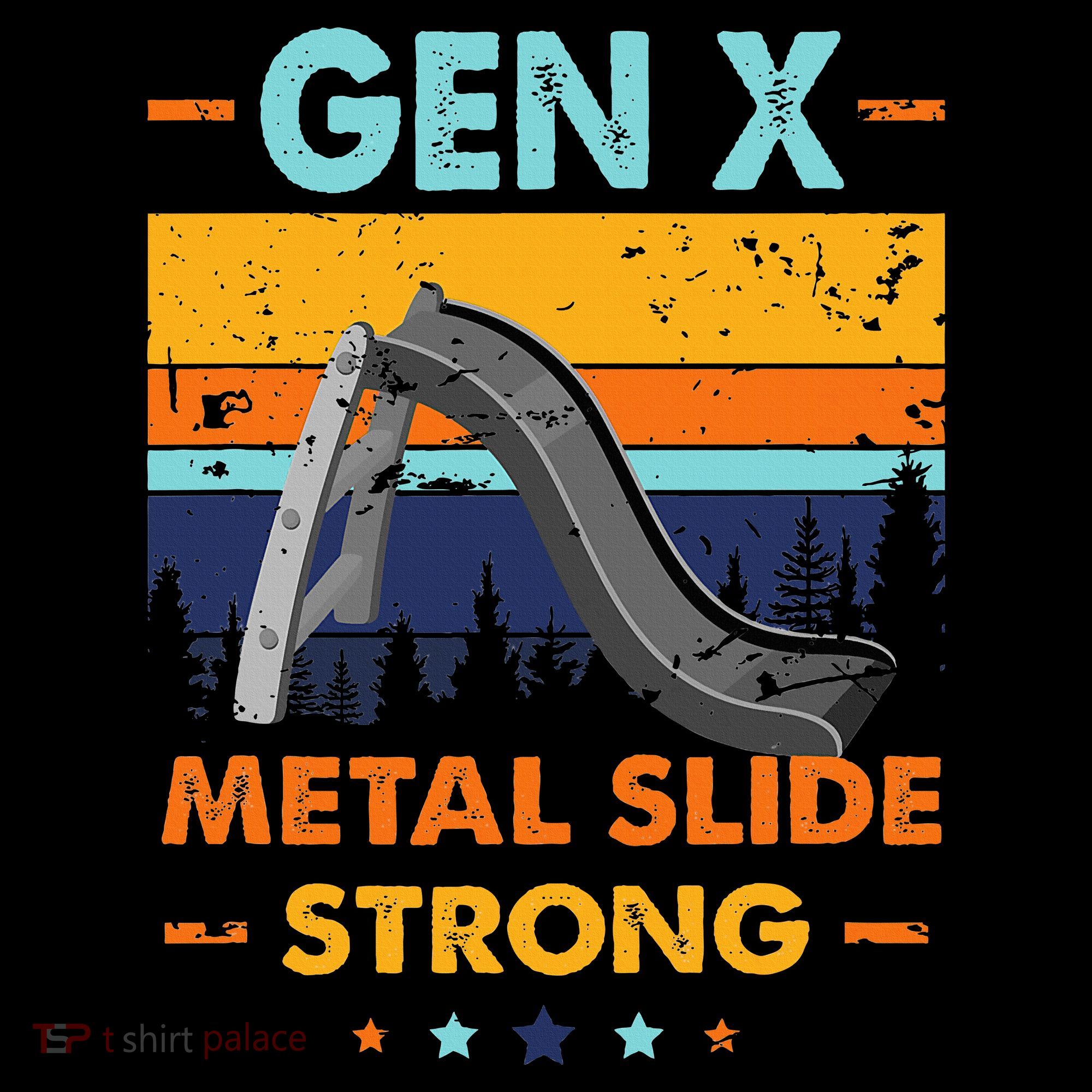 Vintage Gen X Generation Sarcasm Gen X Metalslide A Strong T-Shirt