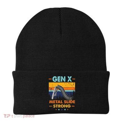 Vintage Gen X Generation Sarcasm Gen X Metalslide A Strong Beanie