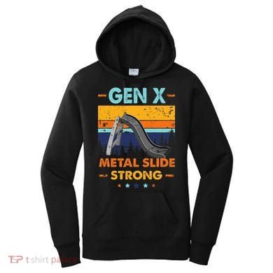 Vintage Gen X Generation Sarcasm Gen X Metalslide A Strong Women's Hoodie