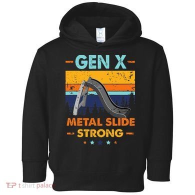 Vintage Gen X Generation Sarcasm Gen X Metalslide A Strong Toddler Hoodie