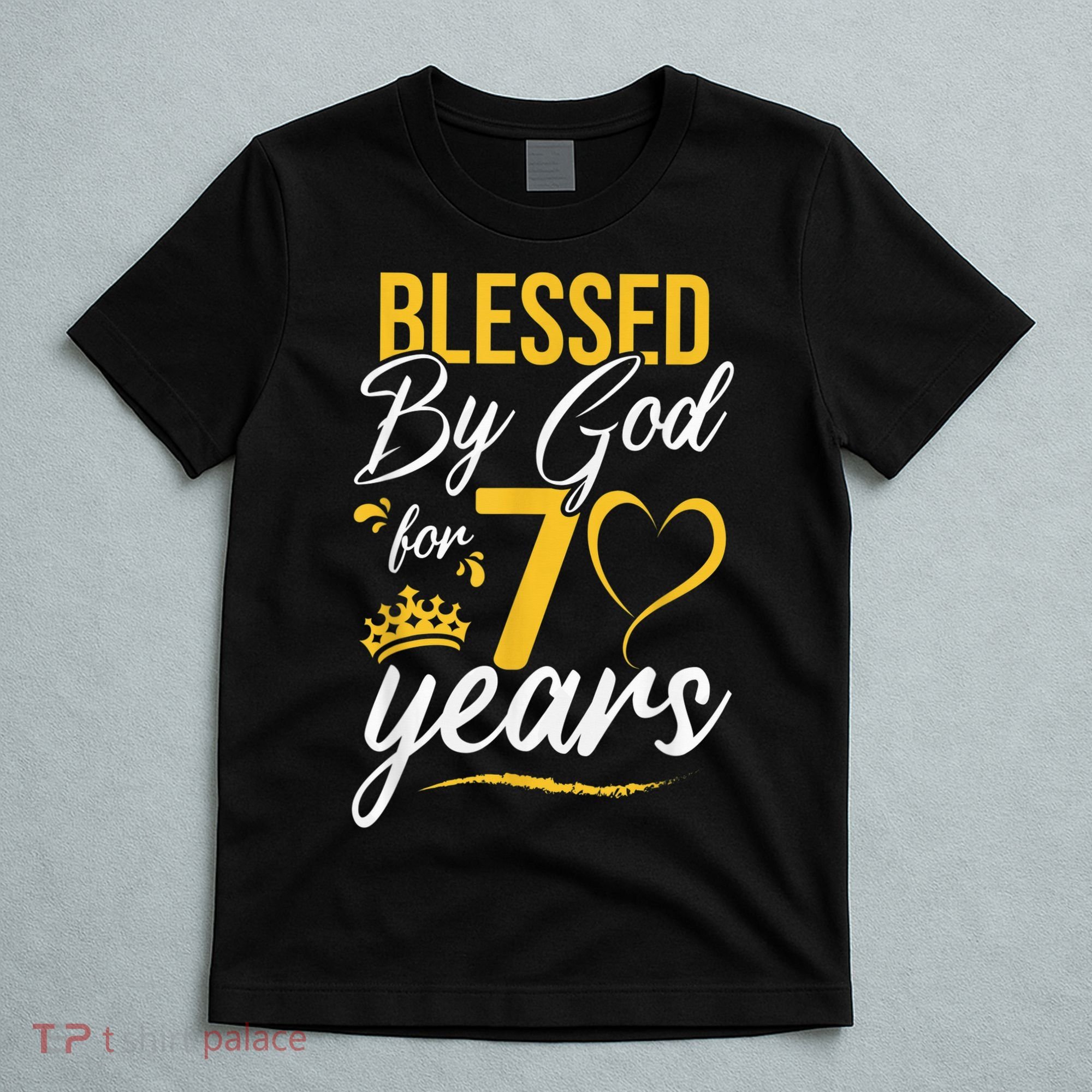 Vintage Happy 70 years Blessed by God for 70th Birthday gift T-Shirt