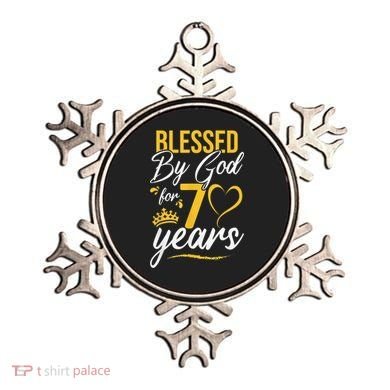 Vintage Happy 70 years Blessed by God for 70th Birthday gift Ornament