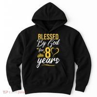 Vintage Happy 80 Years Blessed By God For 80th Birthday Gift Hoodie thumb 0