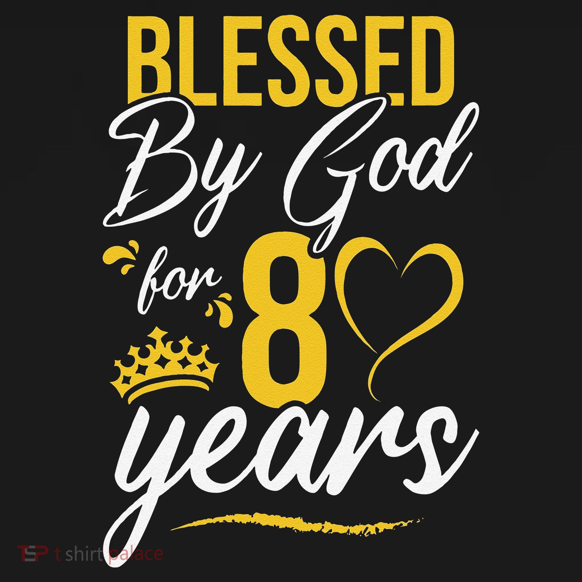 Vintage Happy 80 Years Blessed By God For 80th Birthday Gift Polo