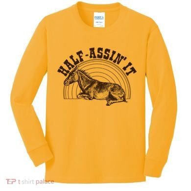 Vintage Half Assin It Mule Donkey Kids Long Sleeve Shirt