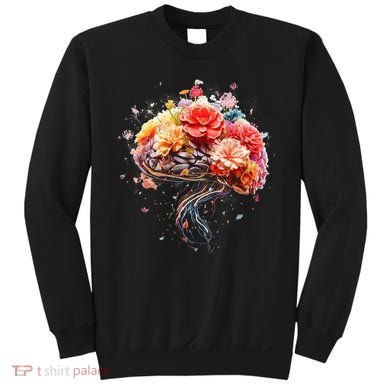Vintage Human Anatomy Brain Colorful Brain Science Sweatshirt