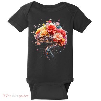 Vintage Human Anatomy Brain Colorful Brain Science Baby Bodysuit