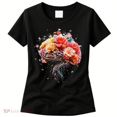 Vintage Human Anatomy Brain Colorful Brain Science Women's T-Shirt