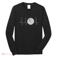 Volleyball Heartbeat As Funny Volleyball Gift Ideas Long Sleeve Shirt thumb 0