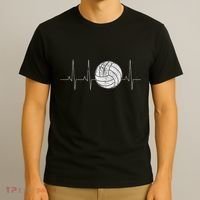 Volleyball Heartbeat As Funny Volleyball Gift Ideas T-Shirt thumb 3