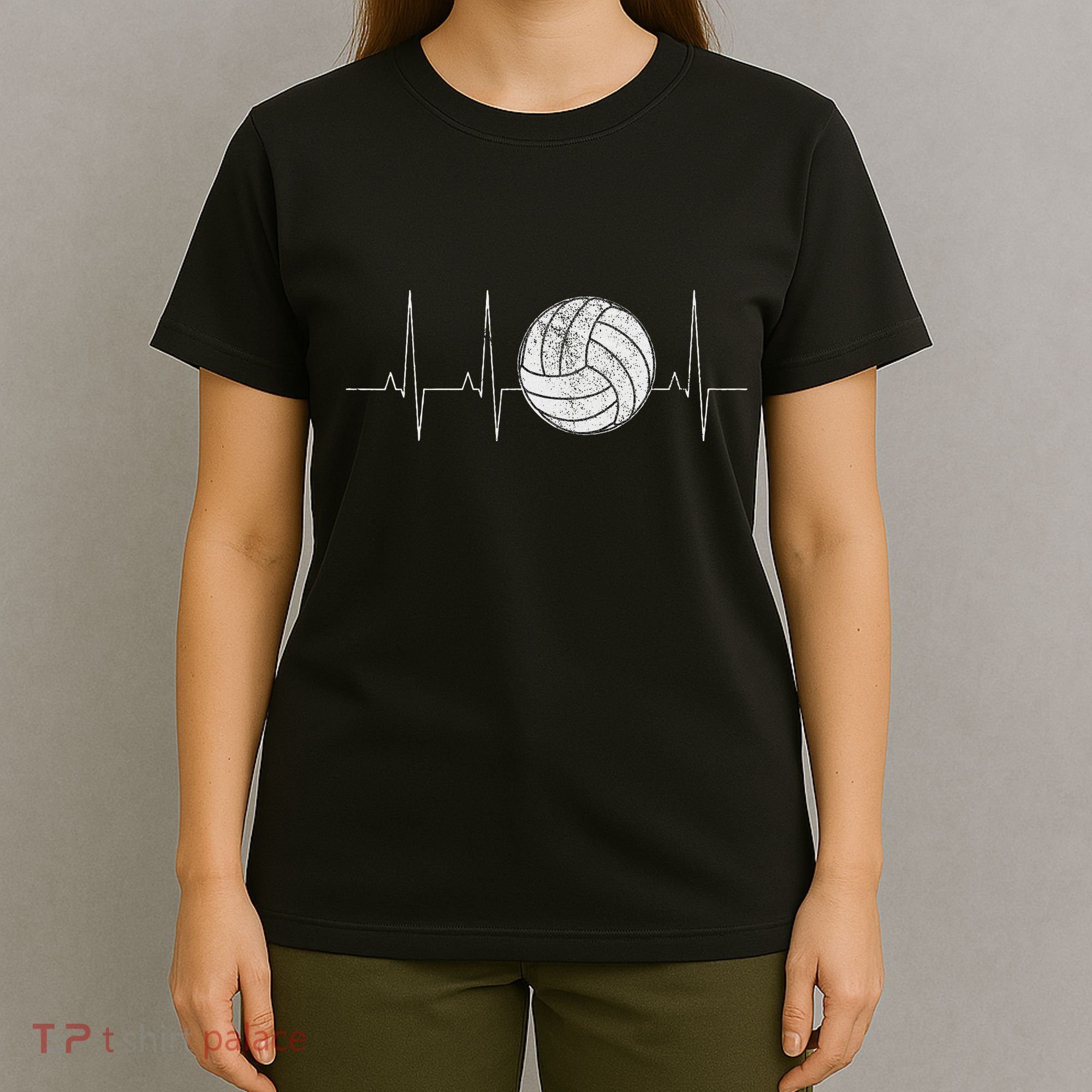 Volleyball Heartbeat As Funny Volleyball Gift Ideas T-Shirt