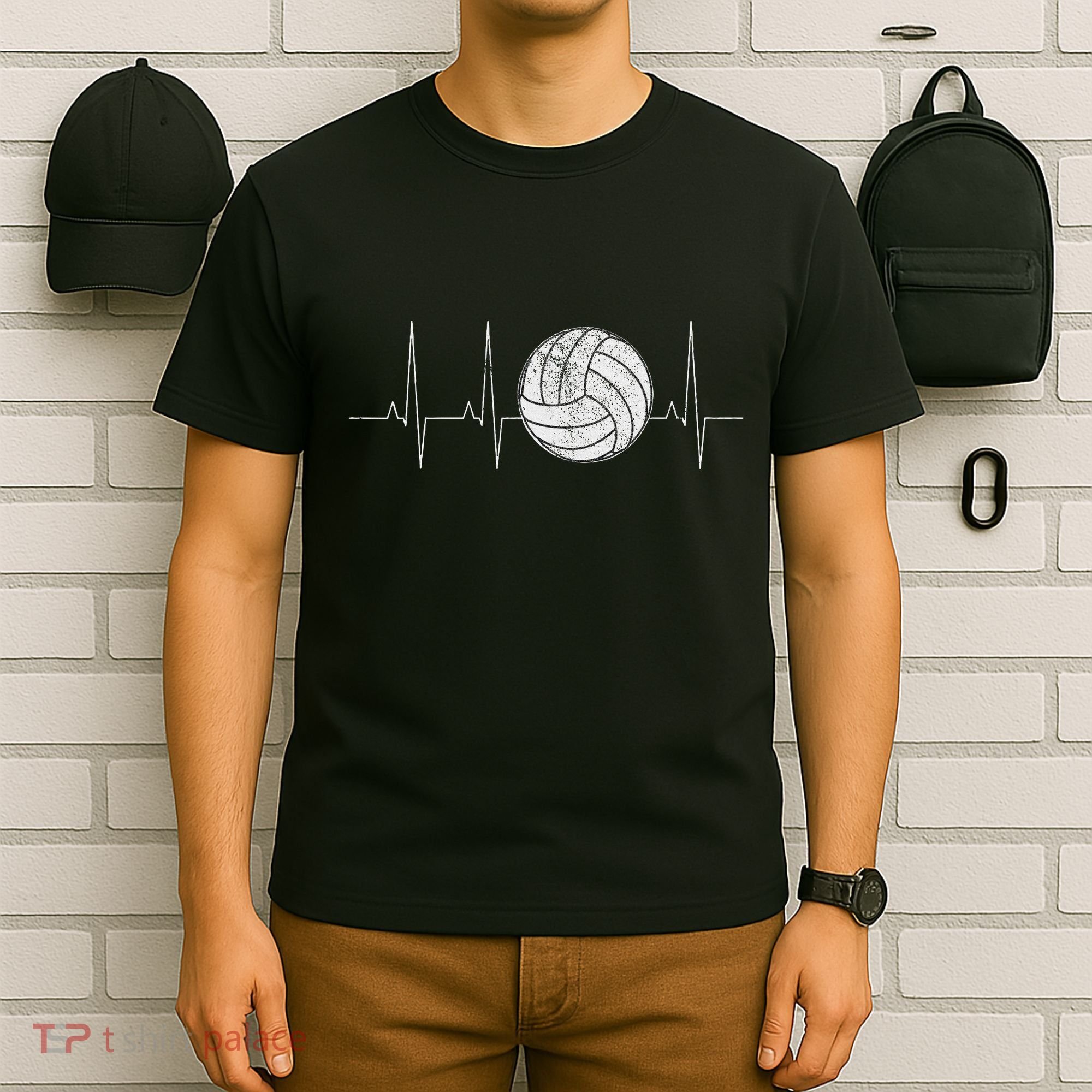 Volleyball Heartbeat As Funny Volleyball Gift Ideas T-Shirt