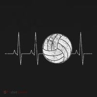 Volleyball Heartbeat As Funny Volleyball Gift Ideas Women's Hoodie thumb 2