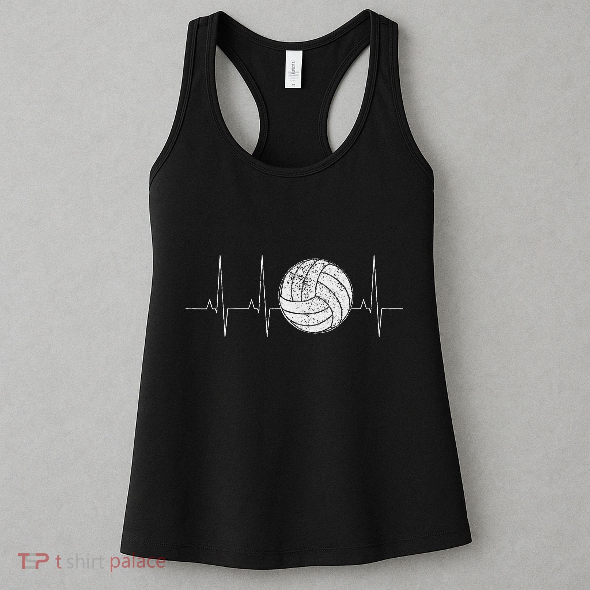 Volleyball Heartbeat As Funny Volleyball Gift Ideas Women's Tank Top