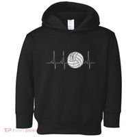 Volleyball Heartbeat As Funny Volleyball Gift Ideas Toddler Hoodie thumb 0