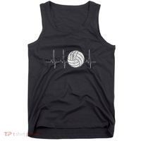 Volleyball Heartbeat As Funny Volleyball Gift Ideas Tank Top thumb 0