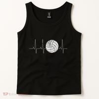 Volleyball Heartbeat As Funny Volleyball Gift Ideas Tank Top thumb 2