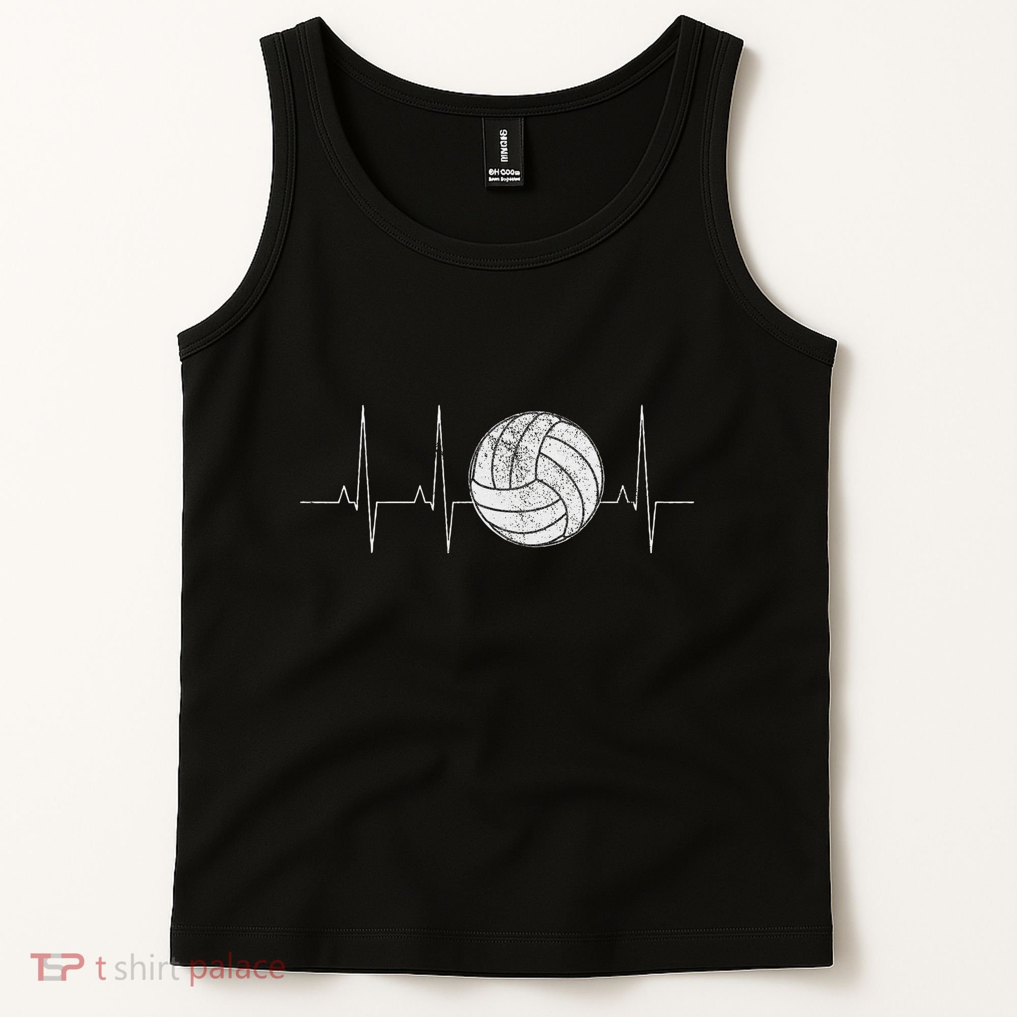 Volleyball Heartbeat As Funny Volleyball Gift Ideas Tank Top