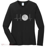 Volleyball Heartbeat As Funny Volleyball Gift Ideas Women's Long Sleeve Shirt thumb 0