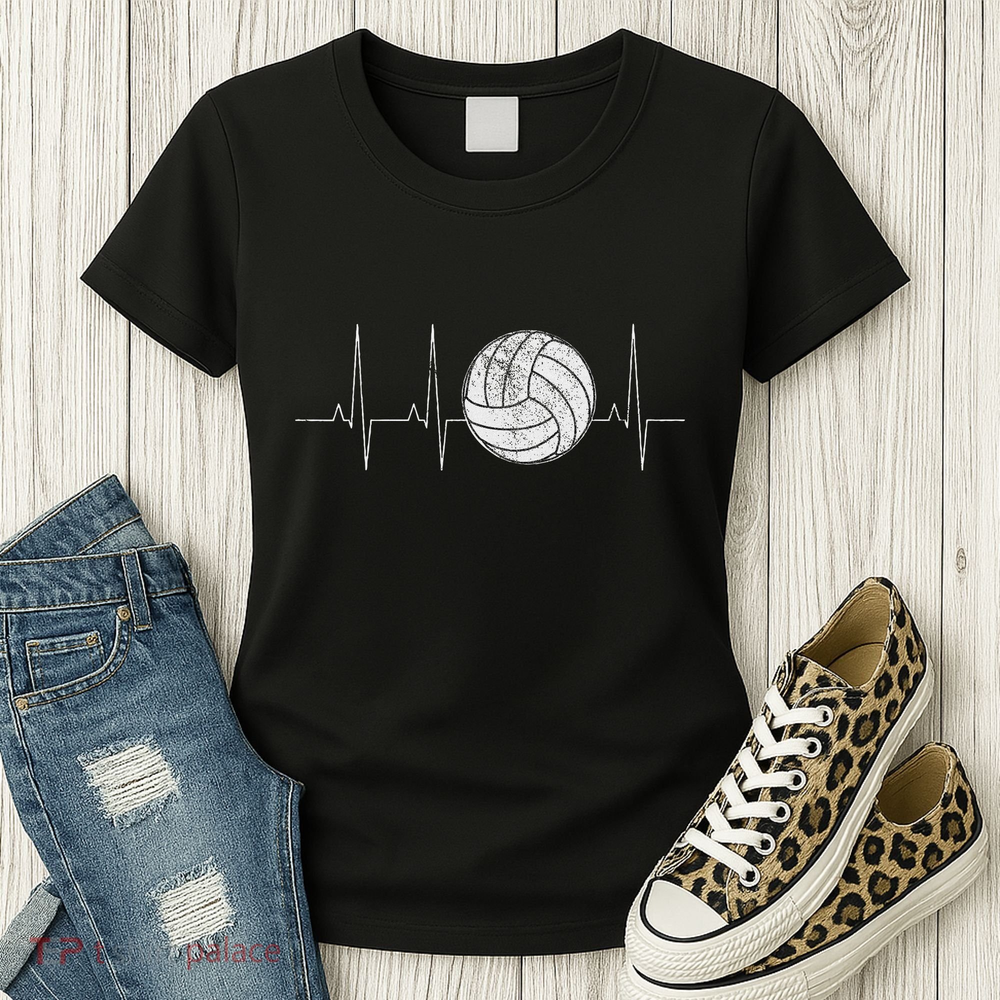 Volleyball Heartbeat As Funny Volleyball Gift Ideas Women's T-Shirt