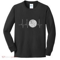 Volleyball Heartbeat As Funny Volleyball Gift Ideas Kids Long Sleeve Shirt thumb 0
