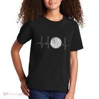Volleyball Heartbeat As Funny Volleyball Gift Ideas Kids T-Shirt thumb 2