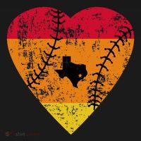 Vintage Houston Baseball Heart T-Shirt thumb 7