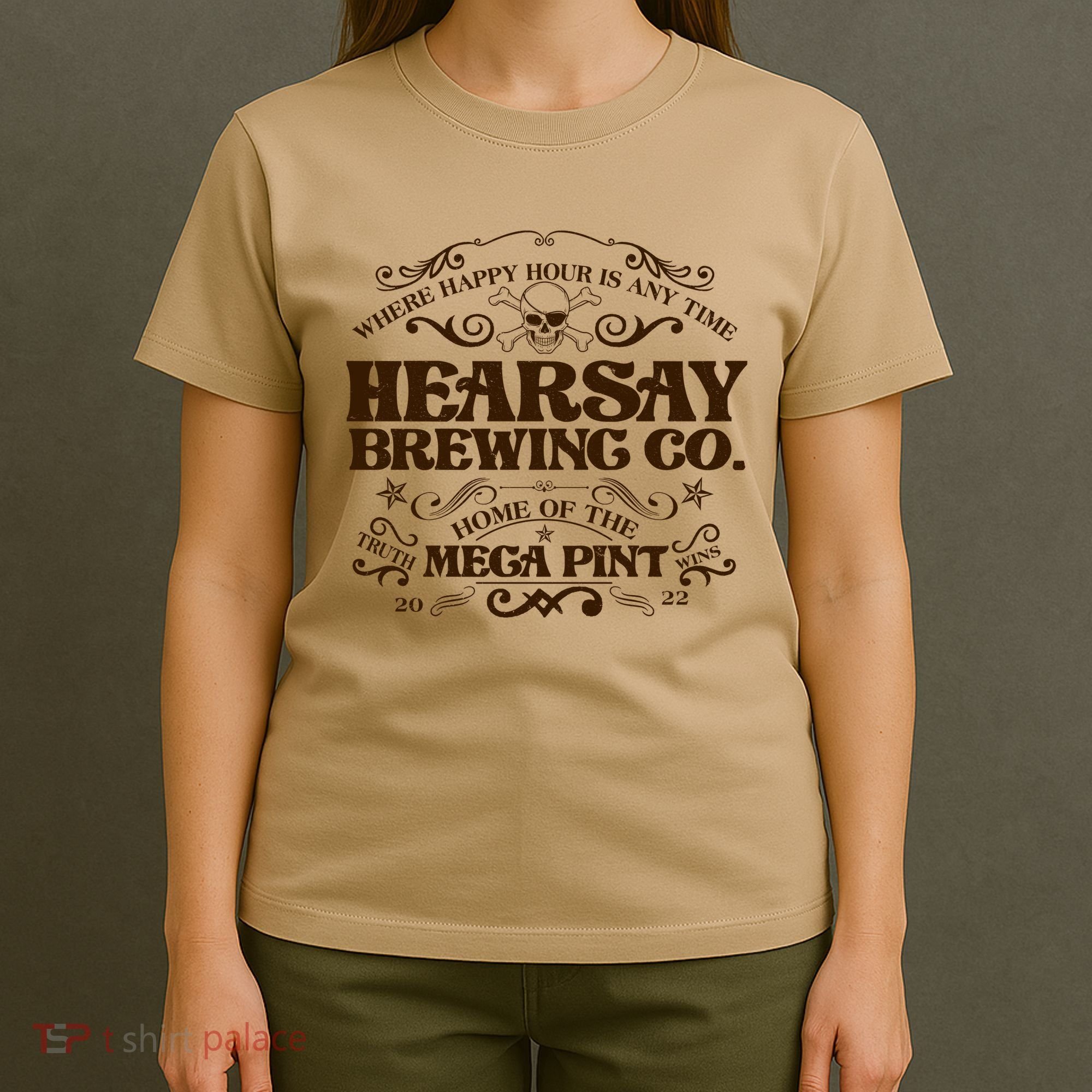 Vintage Hearsay Brewing Co. Where Happy Hour Is Any Time T-Shirt