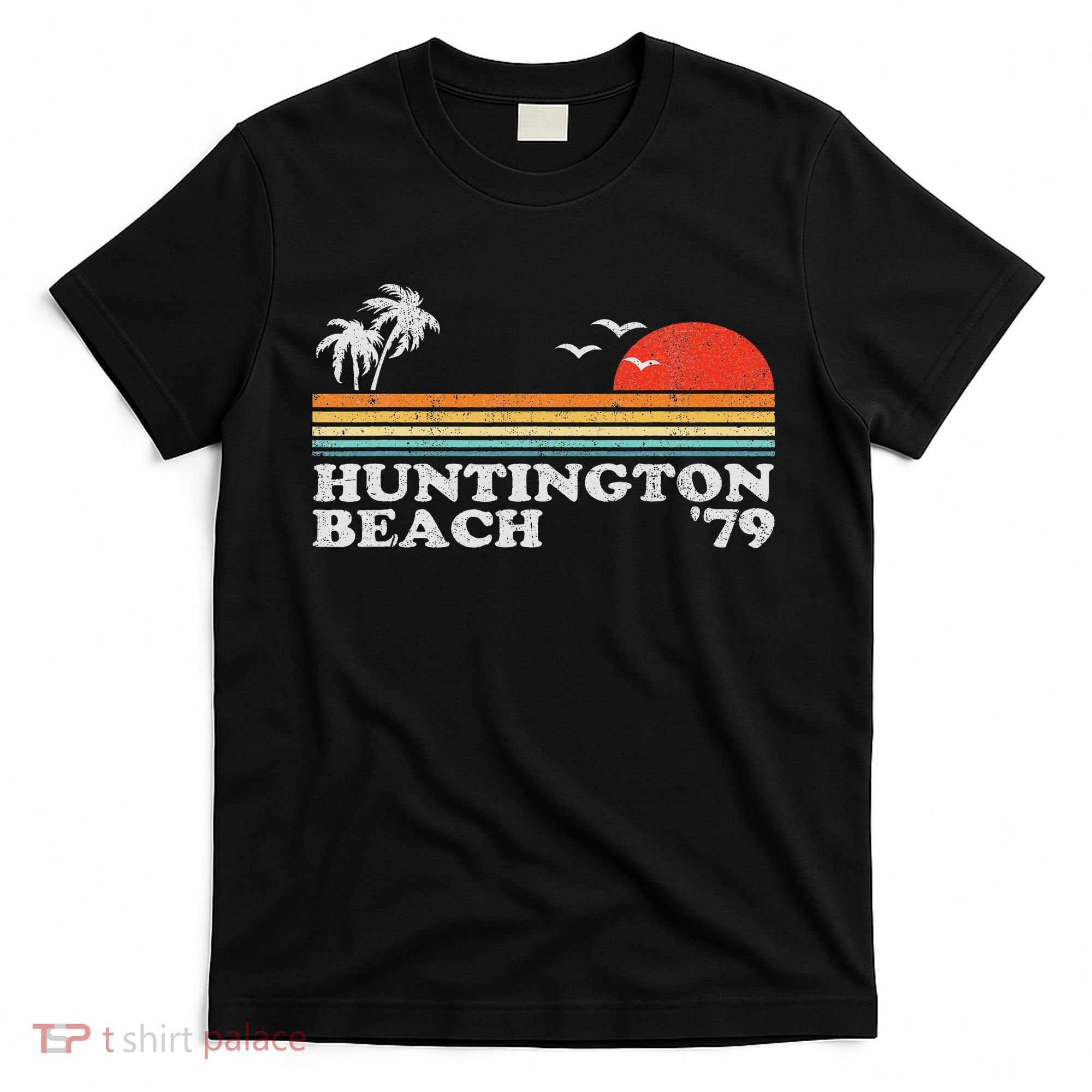 Vintage Huntington Beach California Retro Surfing 70's Gift T-Shirt
