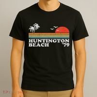 Vintage Huntington Beach California Retro Surfing 70's Gift T-Shirt thumb 3