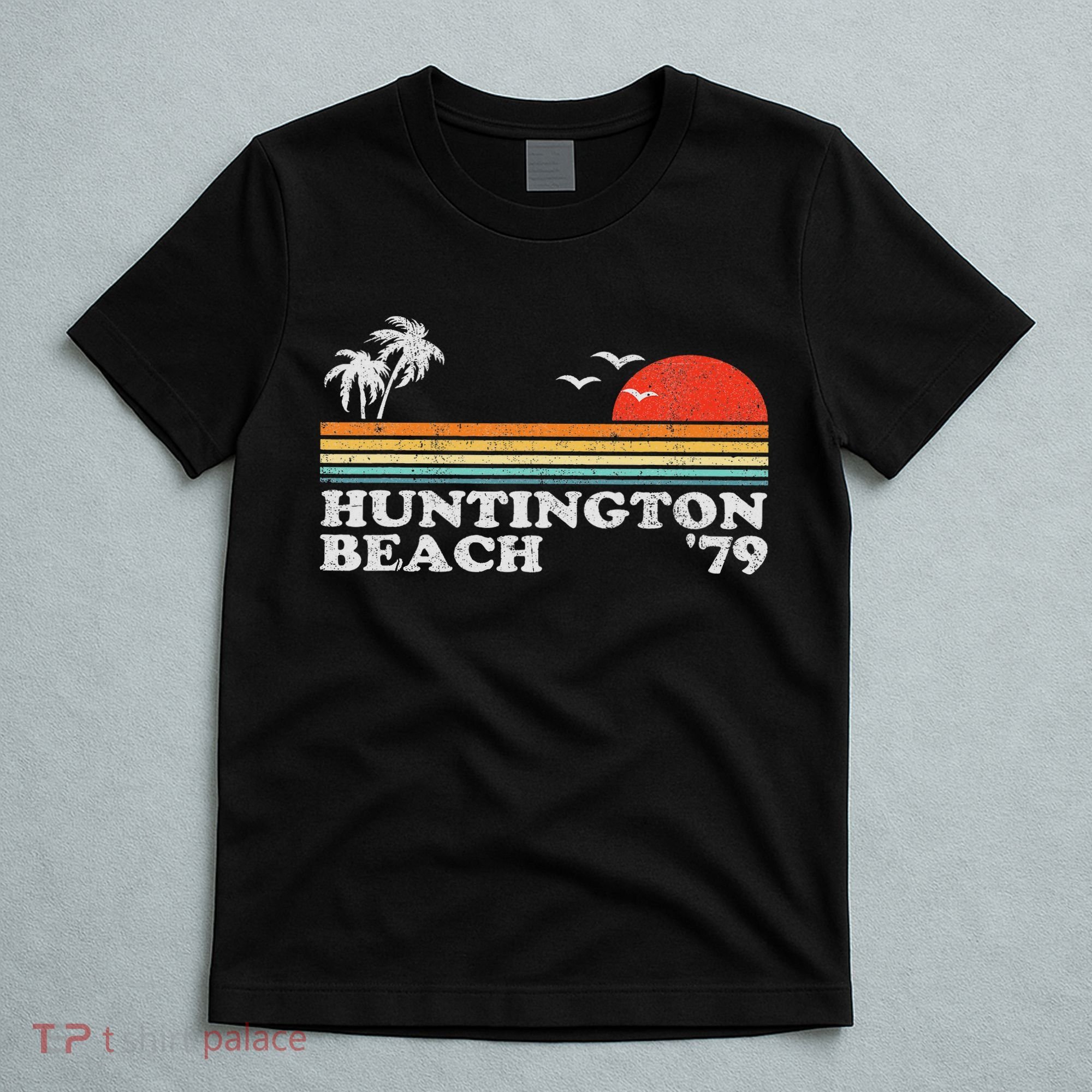 Vintage Huntington Beach California Retro Surfing 70's Gift T-Shirt