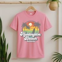 Vintage Huntington Beach California Surfing T-Shirt thumb 2