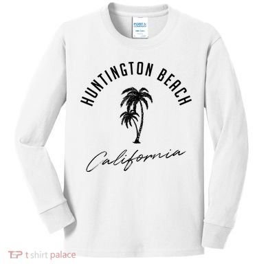 Vintage Huntington Beach California Kids Long Sleeve Shirt
