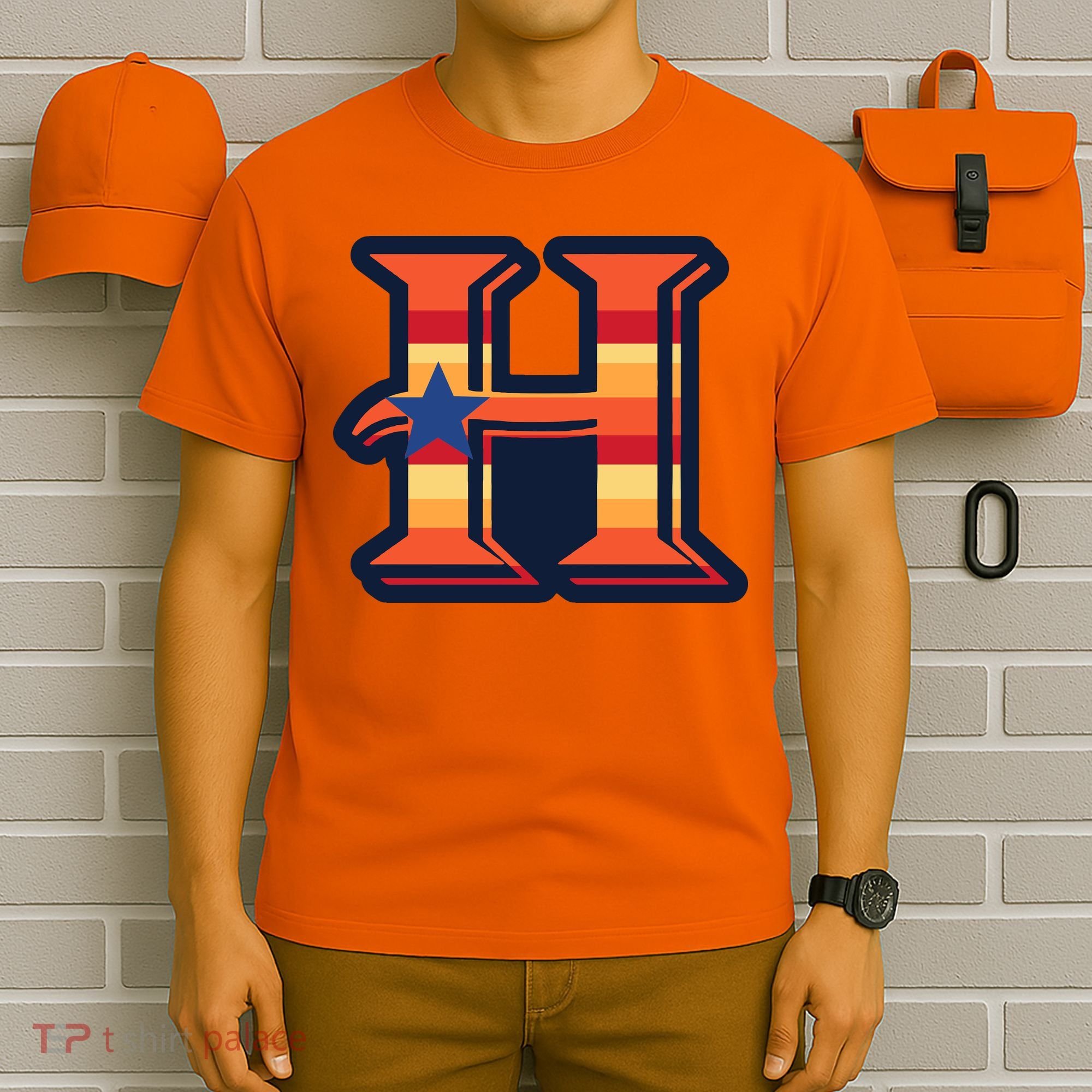 Vintage Houston Baseball H Vintage HTown Love City Texas T-Shirt