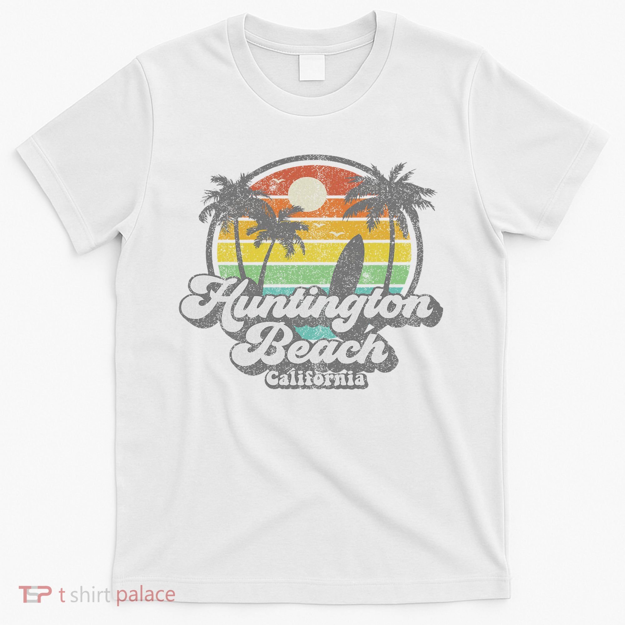 Vintage Huntington Beach California Surfing Retro Surf Gift T-Shirt